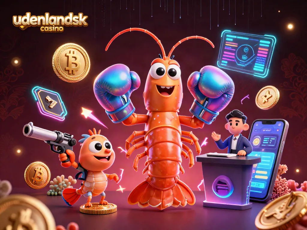 Experience the excitement at udenlandsk casino with vibrant characters and dynamic digital elements.