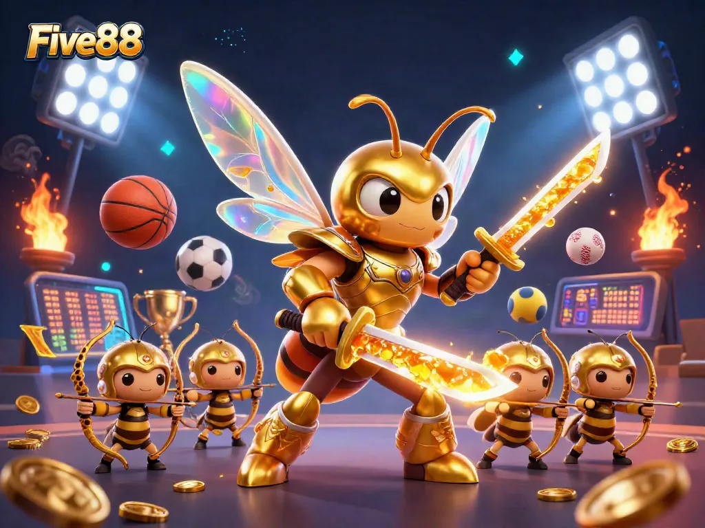 Win big with Five88 gaming - explore dynamic bets amid vibrant casino elements!
